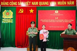 Tạm tuyển vợ đồng ch&iacute; Thiếu t&aacute; Nguyễn Xu&acirc;n Hải v&agrave;o lực lượng C&ocirc;ng an nh&acirc;n d&acirc;n