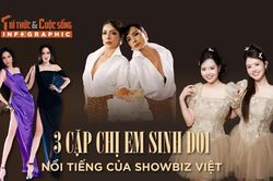 [INFOGRAPHIC] 3 cặp chị em sinh đôi nổi tiếng của showbiz Việt