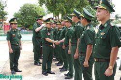 Đo&agrave;n kiểm tra số 3 tiếp tục kiểm tra to&agrave;n diện c&ocirc;ng t&aacute;c Bi&ecirc;n ph&ograve;ng 6 th&aacute;ng đầu năm 2026 tại Đồn Bi&ecirc;n ph&ograve;ng cửa khẩu quốc tế Thường Phước