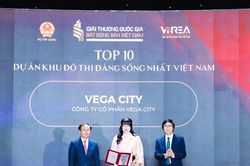Vega City lập 'cú đúp' Top 10 dự án bất động sản quốc gia