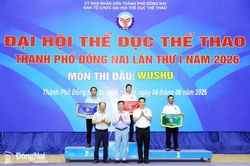 X&atilde; Gia Kiệm dẫn đầu huy chương Giải wushu Đại hội Thể dục thể thao th&agrave;nh phố Đồng Nai lần thứ I