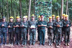 Bộ Chỉ huy Qu&acirc;n sự th&agrave;nh phố Đồng Nai kiểm tra c&ocirc;ng t&aacute;c thi c&ocirc;ng c&ocirc;ng tr&igrave;nh tr&ecirc;n tuyến bi&ecirc;n giới