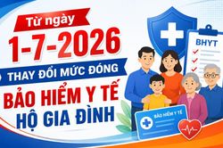 [Infographic] Từ ngày 1-7-2026: Thay đổi mức đóng bảo hiểm y tế hộ gia đình