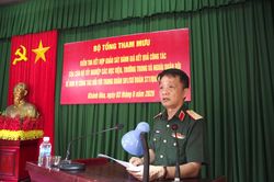 Bộ Tổng tham mưu kiểm tra kết hợp khảo s&aacute;t đ&aacute;nh gi&aacute; kết quả c&ocirc;ng t&aacute;c của c&aacute;n bộ tại Trung đo&agrave;n 591, Sư đo&agrave;n 377