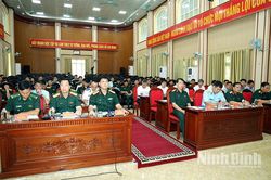 Hội nghị hiệp đồng bảo đảm lực lượng, phương tiện tham gia diễn tập Ph&ograve;ng thủ d&acirc;n sự ứng ph&oacute; b&atilde;o mạnh, si&ecirc;u b&atilde;o v&agrave; t&igrave;m kiếm cứu nạn tỉnh năm 2026