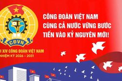 Đại hội XIV Công đoàn Việt Nam: 'Đoàn kết-Dân chủ-Kỷ cương-Đổi mới-Phát triển'