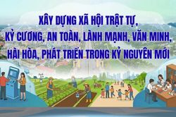 X&acirc;y dựng x&atilde; hội trật tự, kỷ cương, an to&agrave;n, l&agrave;nh mạnh, văn minh, h&agrave;i h&ograve;a, ph&aacute;t triển trong kỷ nguy&ecirc;n mới