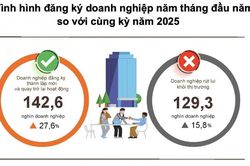 Doanh nghiệp thành lập mới tăng mạnh, vốn đăng ký vượt 1 triệu tỷ đồng