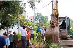 Xã Vĩnh Thanh cưỡng chế công trình vi phạm trên đất công