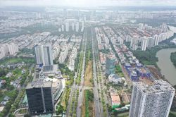 To&agrave;n cảnh đại lộ Nguyễn Văn Linh trước đề xuất x&acirc;y dựng đường tr&ecirc;n cao