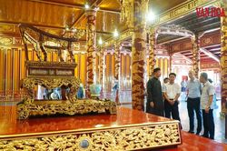 Bảo vật quốc gia Ngai vua triều Nguyễn 'trở lại' điện Th&aacute;i H&ograve;a