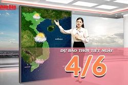 [Video] Dự báo thời tiết ngày 4/6/2026: Trung Bộ nắng nóng gay gắt, Nam Bộ tiếp diễn mưa dông