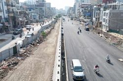 [Ảnh] Hà Nội: Diện mạo mới trên công trường Vành đai 1 đoạn Hoàng Cầu-Voi Phục