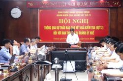 Th&ocirc;ng qua dự thảo b&aacute;o c&aacute;o kết quả kiểm tra, gi&aacute;m s&aacute;t đợt 2 đối với Ban Thường vụ Th&agrave;nh ủy Huế