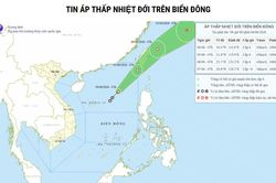 Áp thấp nhiệt đới di chuyển khoảng 25km/giờ, liệu có mạnh lên thành bão?
