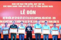 Quảng Ngãi: Quy tập 16 hài cốt liệt sĩ