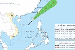 Áp thấp nhiệt đới cách đặc khu Hoàng Sa khoảng 650km