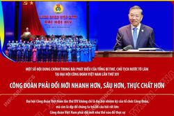 Tổng B&iacute; thư, Chủ tịch nước T&ocirc; L&acirc;m: C&ocirc;ng đo&agrave;n phải đổi mới nhanh hơn, s&acirc;u hơn, thực chất hơn