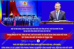 Tổng Bí thư, Chủ tịch nước Tô Lâm đề nghị Công đoàn Việt Nam tập trung vào 6 nhiệm vụ trọng tâm trong nhiệm kỳ tới