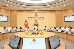 Ch&ugrave;m ảnh: Bộ trưởng L&ecirc; Mạnh H&ugrave;ng l&agrave;m việc với Vụ Ch&iacute;nh s&aacute;ch thương mại đa bi&ecirc;n