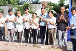 X&atilde; Chợ Mới khởi c&ocirc;ng x&acirc;y dựng cầu Trường Tiểu học A Kiến An