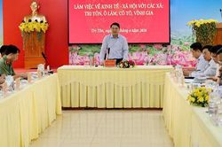 Phó Chủ tịch UBND tỉnh An Giang Lê Trung Hồ làm việc với các xã Tri Tôn, Ô Lâm, Cô Tô, Vĩnh Gia