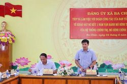 Phó trưởng Ban Tổ chức Trung ương Nguyễn Thành Tâm khảo sát mô hình chính quyền địa phương 2 cấp tại xã Ba Chúc