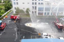 Công ty Điện lực Đồng Tháp thực tập phương án chữa cháy, cứu nạn cứu hộ năm 2026