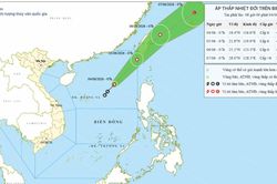 Xuất hiện áp thấp nhiệt đới trên biển Đông, di chuyển 25km/h, gió giật cấp 8