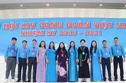 Đoàn đại biểu tỉnh Lào Cai tham dự Đại hội Công đoàn Việt Nam lần thứ XIV