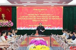 Thường trực Tỉnh ủy làm việc với Liên minh HTX Việt Nam
