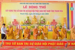 Lễ động thổ xây dựng chùa Thiên Vương - trụ sở Văn phòng Ban Trị sự Phật giáo tỉnh Thanh Hóa