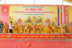 Lễ động thổ xây dựng chùa Thiên Vương - trụ sở Văn phòng Ban Trị sự Phật giáo tỉnh Thanh Hóa