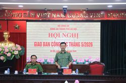 Công an thành phố Hà Nội giao ban công tác tháng 5