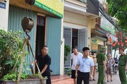 Phường Tùng Thiện quyết liệt lập lại trật tự đô thị