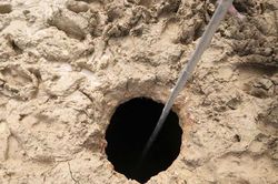 Cao Bằng: Hố sụt lún sâu hơn 5 mét xuất hiện giữa cánh đồng
