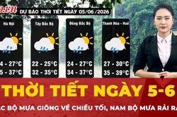 Thời tiết ngày 5-6: Bắc Bộ mưa giông về chiều tối, Nam Bộ mưa rải rác
