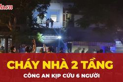 Cháy nhà 2 tầng tại TP.HCM, công an kịp thời cứu 6 người