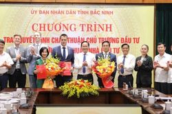 Trao quyết định chấp thuận chủ trương đầu tư 2 dự án điện gió tại Bắc Ninh
