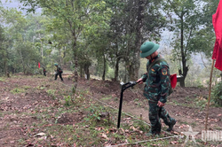 Làm sạch đất thiêng phục vụ công tác tìm kiếm, cất bốc hài cốt liệt sĩ