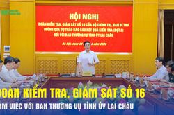 Đoàn kiểm tra, giám sát số 16 làm việc với Ban Thường vụ Tỉnh ủy Lai Châu