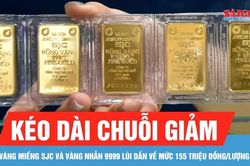 Sáng 5-6, giá vàng giảm thêm 600.000 đồng/lượng
