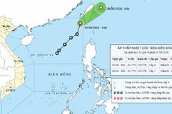 Dự báo áp thấp nhiệt đới trên Biển Đông: Sẽ di chuyển đến vùng biển phía Đông đảo Đài Loan (Trung Quốc), gió giật cấp 9