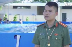 Mang bể bơi về bản, giúp trẻ em phòng tránh đuối nước
