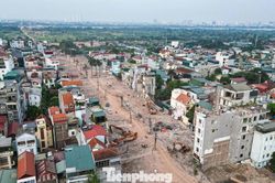 Cận cảnh đường công vụ kết nối trung tâm Hà Nội với công trường cầu Tứ Liên