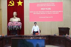 Đoàn kiểm tra, giám sát của Bộ Chính trị, Ban Bí thư làm việc với Tỉnh ủy Ninh Bình