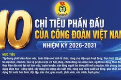 Infographic | 10 chỉ tiêu phấn đấu của Công đoàn Việt Nam nhiệm kỳ 2026 - 2031