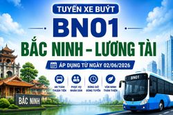 Tuyến xe buýt BN01 Bắc Ninh - Lương Tài áp dụng lộ trình mới từ ngày 2/6/2026