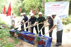 Khởi công cầu Hòa Bình, xã Kháng Chiến