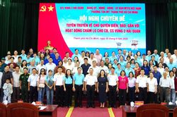 Các ban ngành, đoàn thể phường Tân Mỹ, TP.HCM nghe tuyên truyền về biển, đảo